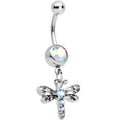 BodyCandy Aurora Gem Ornate Dragonfly Dangle Belly Ring — main product shot