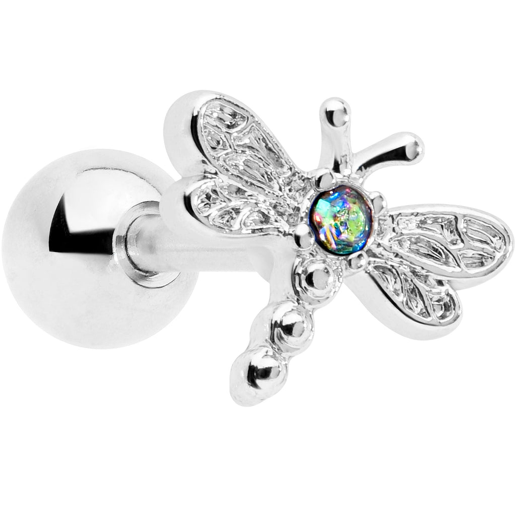 BodyCandy 16G 1/4 Aurora Gem Ornate Dragonfly Cartilage Tragus Earring — main product shot