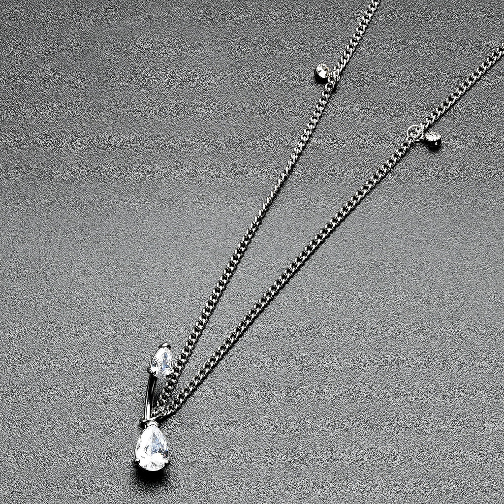 BodyCandy Clear Gem Double Drop Double Mount Belly Ring Belly Chain — in-use photo