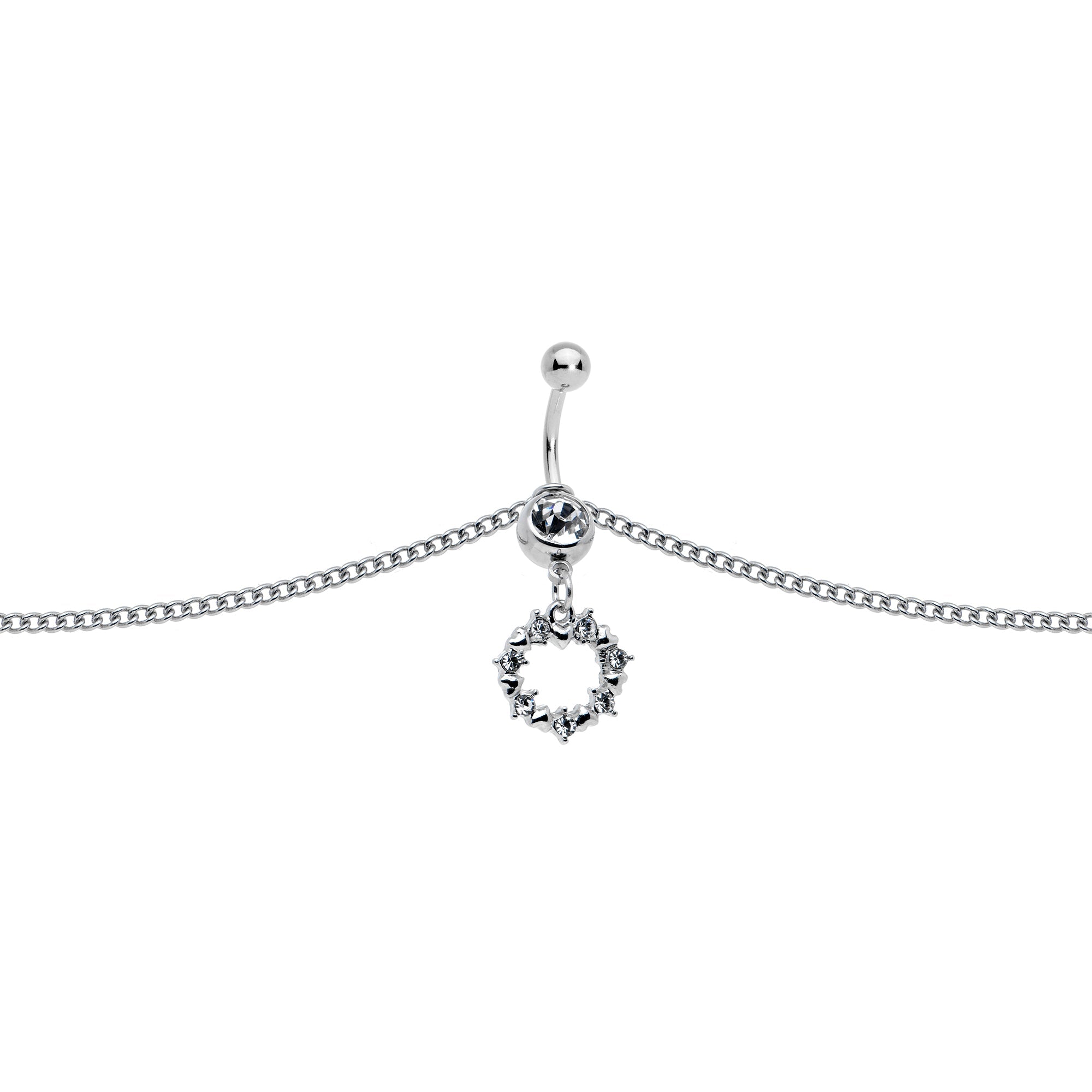 BodyCandy Clear Gem Wreath of Glam Dangle Belly Ring Belly Chain — main product shot
