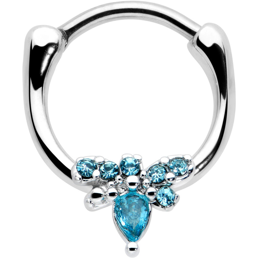 BodyCandy 16G 5/16 Blue Gem Bee Glamour Cartilage Clicker — main product shot