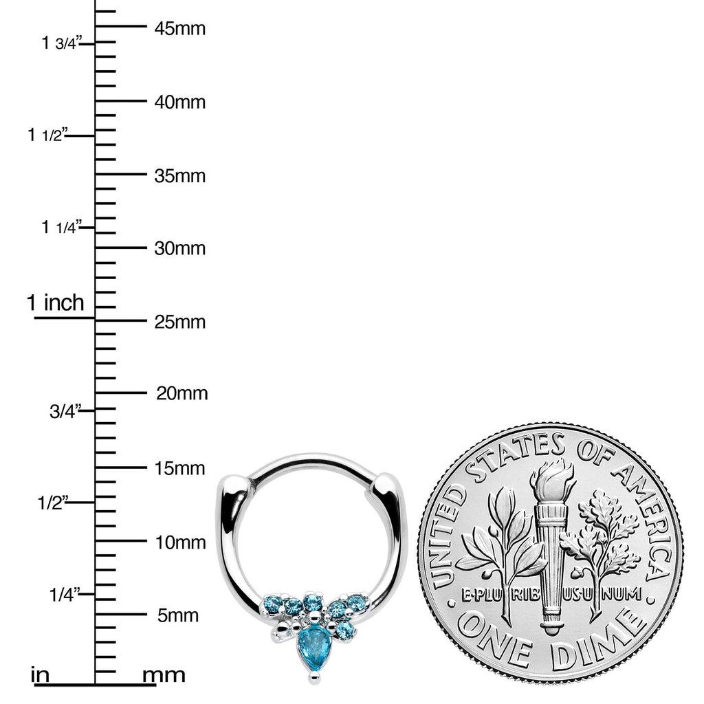 BodyCandy 16G 5/16 Blue Gem Bee Glamour Cartilage Clicker — lifestyle context