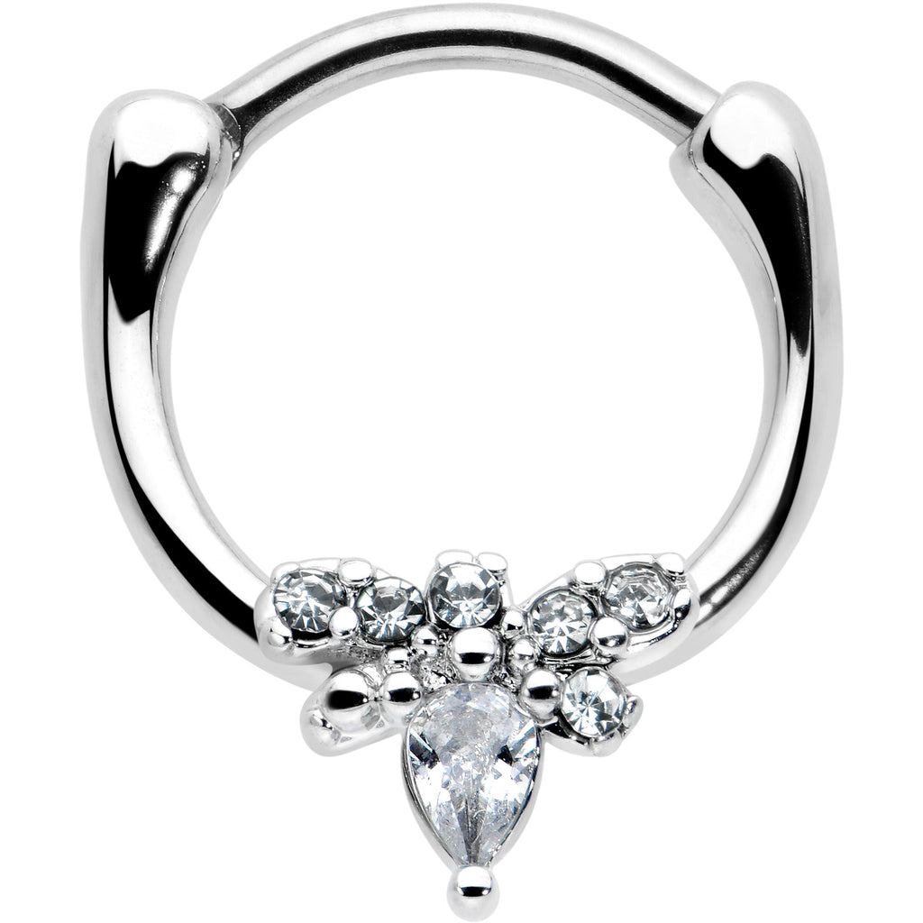 BodyCandy 16G 5/16 Clear Gem Bee Glamour Cartilage Clicker — main product shot