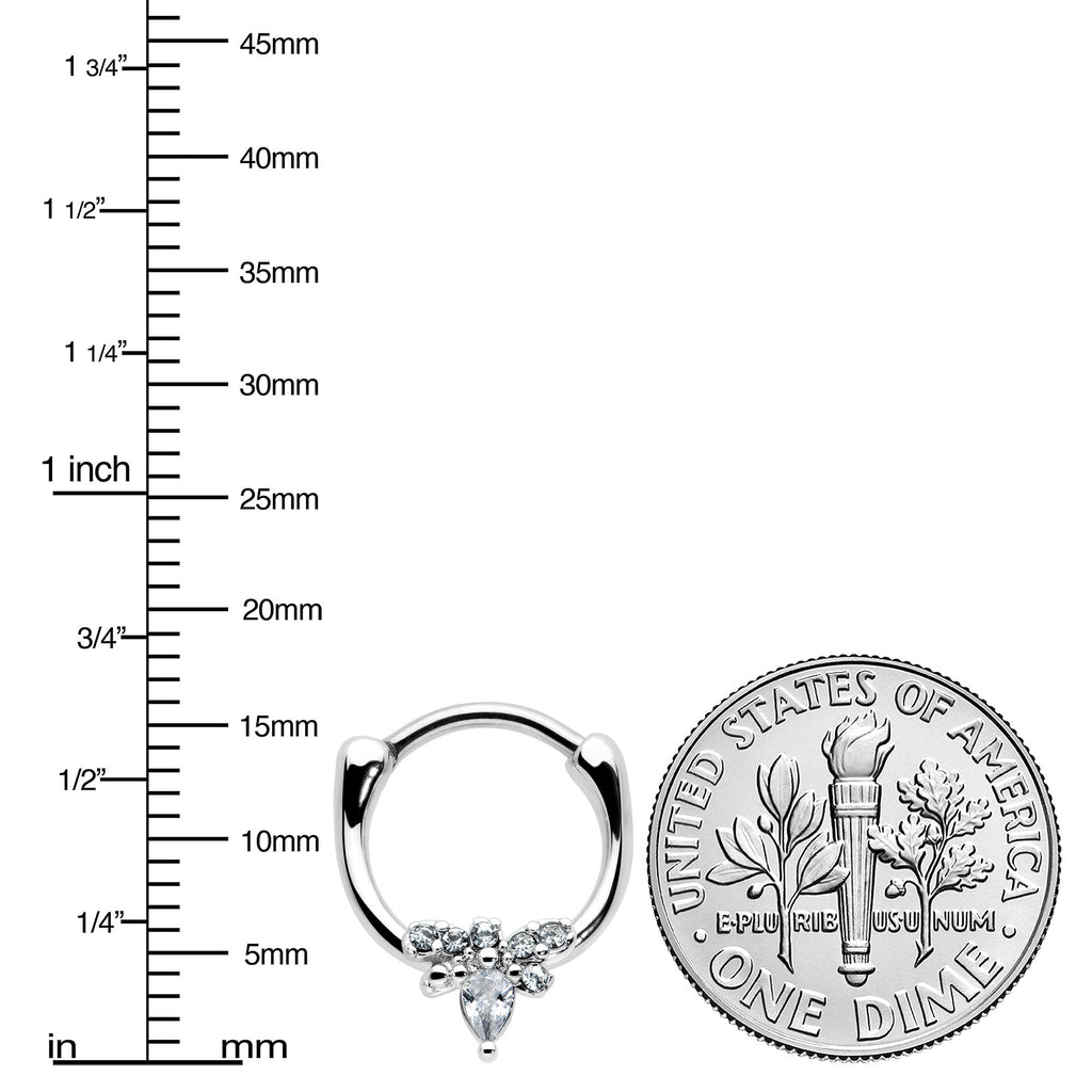 BodyCandy 16G 5/16 Clear Gem Bee Glamour Cartilage Clicker — lifestyle context