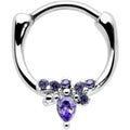 BodyCandy 16G 5/16 Purple Gem Bee Glamour Cartilage Clicker — main product shot