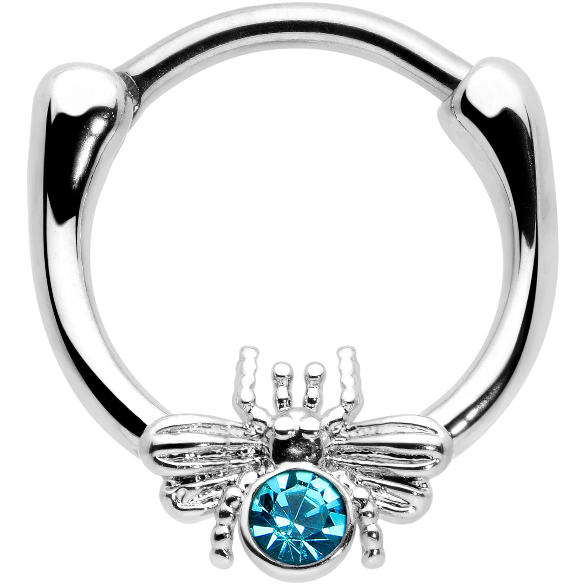 BodyCandy 16G 5/16 Blue Gem Ultra Fly Cartilage Clicker — main product shot