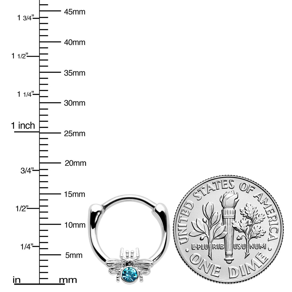 BodyCandy 16G 5/16 Blue Gem Ultra Fly Cartilage Clicker — lifestyle context