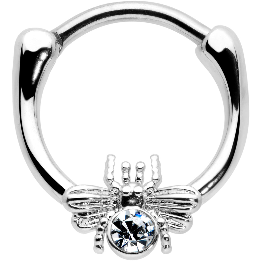 BodyCandy 16G 5/16 Clear Gem Ultra Fly Cartilage Clicker — main product shot