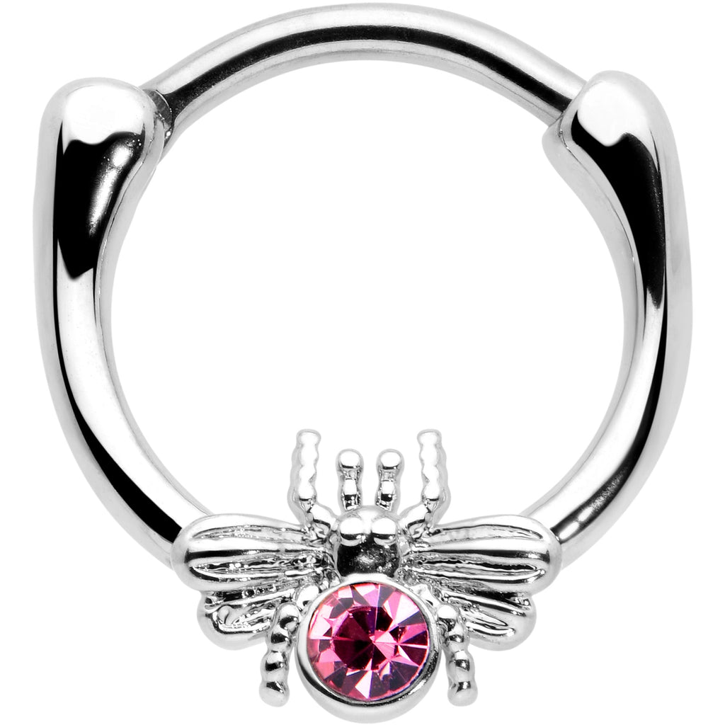 BodyCandy 16G 5/16 Pink Gem Ultra Fly Cartilage Clicker — main product shot