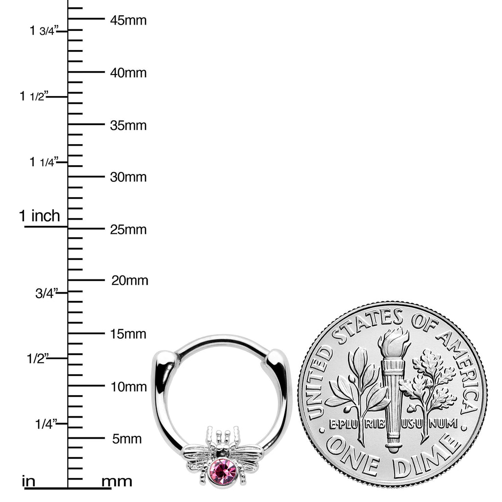 BodyCandy 16G 5/16 Pink Gem Ultra Fly Cartilage Clicker — lifestyle context