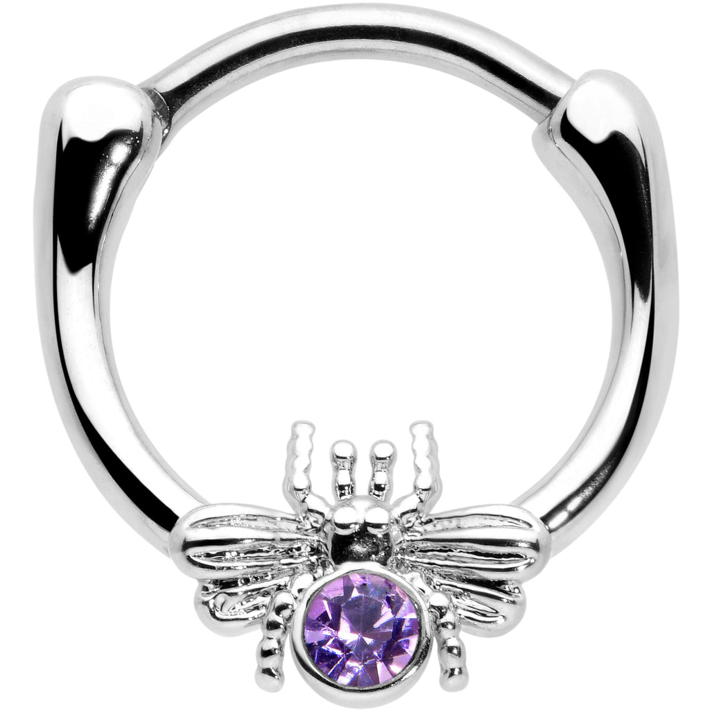 BodyCandy 16G 5/16 Purple Gem Ultra Fly Cartilage Clicker — main product shot