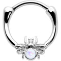 BodyCandy 16G 5/16 White Faux Opal Ultra Fly Cartilage Clicker — main product shot