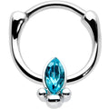 BodyCandy 16G 5/16 Blue Gem Deco Oval Cartilage Clicker — main product shot
