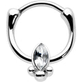 BodyCandy 16G 5/16 Clear Gem Deco Oval Cartilage Clicker — main product shot