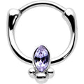 BodyCandy 16G 5/16 Purple Gem Deco Oval Cartilage Clicker — main product shot
