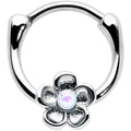 BodyCandy 16G 5/16 White Faux Opal Sweetheart Flower Cartilage Clicker — main product shot