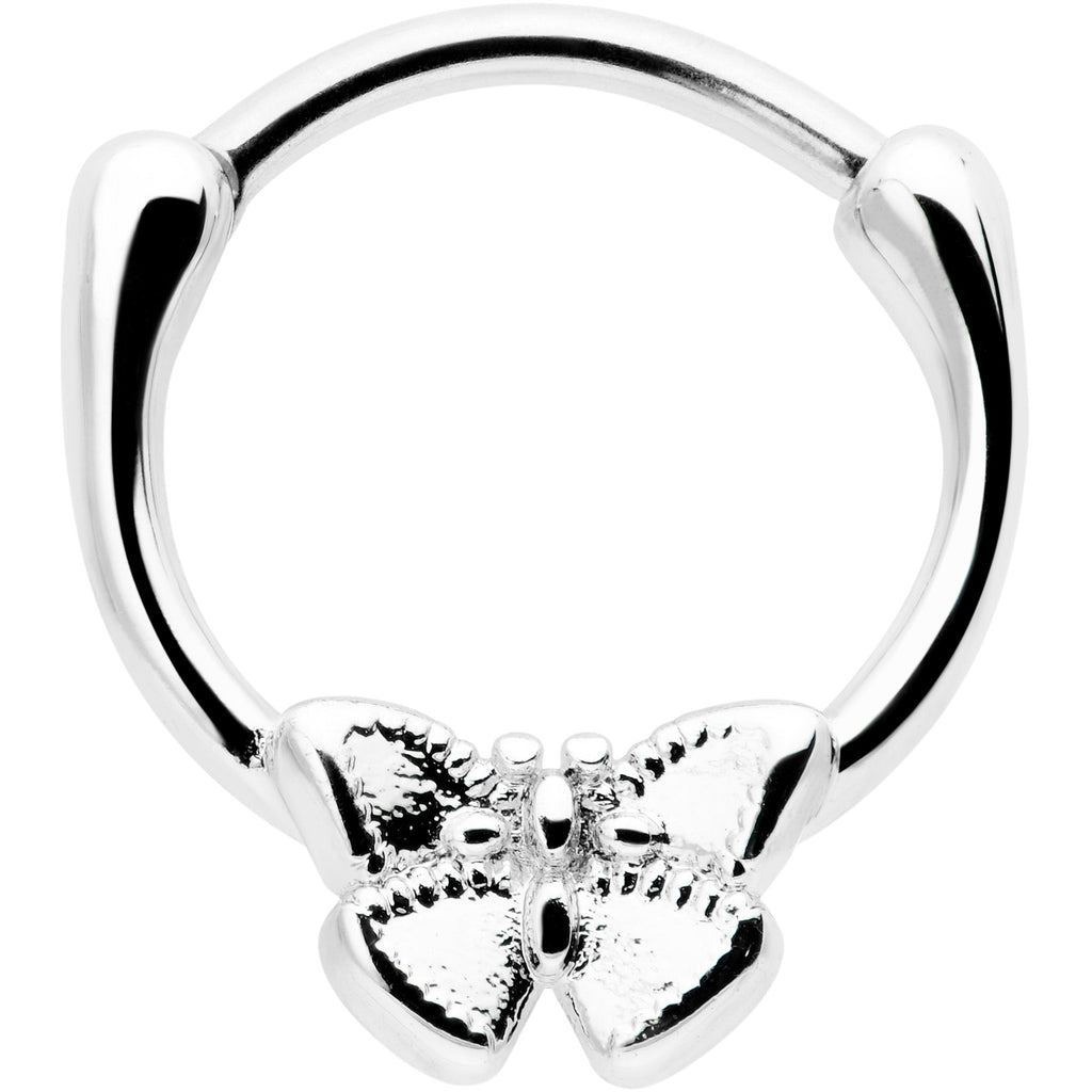 BodyCandy 16G 5/16 Simple Textured Butterfly Cartilage Clicker — main product shot