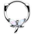 BodyCandy 16G 5/16 White Faux Opal Simple Style Dragonfly Cartilage Clicker — main product shot