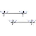 BodyCandy 14G 5/8 White Faux Opal Styled Dragonfly Barbell Nipple Ring Set — main product shot