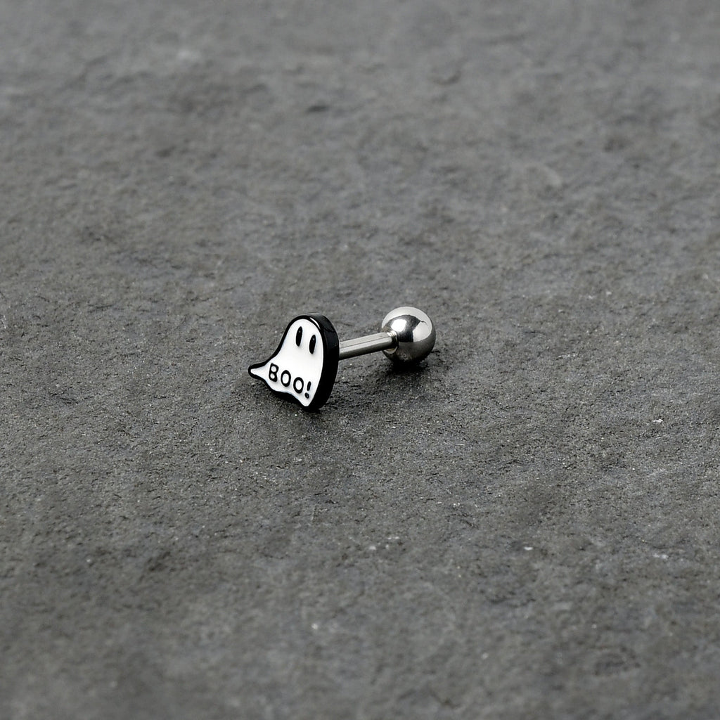 BodyCandy 16G 1/4 White Ghost Glow in the Dark Cartilage Tragus Earring — alternative angle