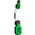 BodyCandy Halloween Green Poison Bottle Glow in the Dark Double Mount Belly Ring — main product shot