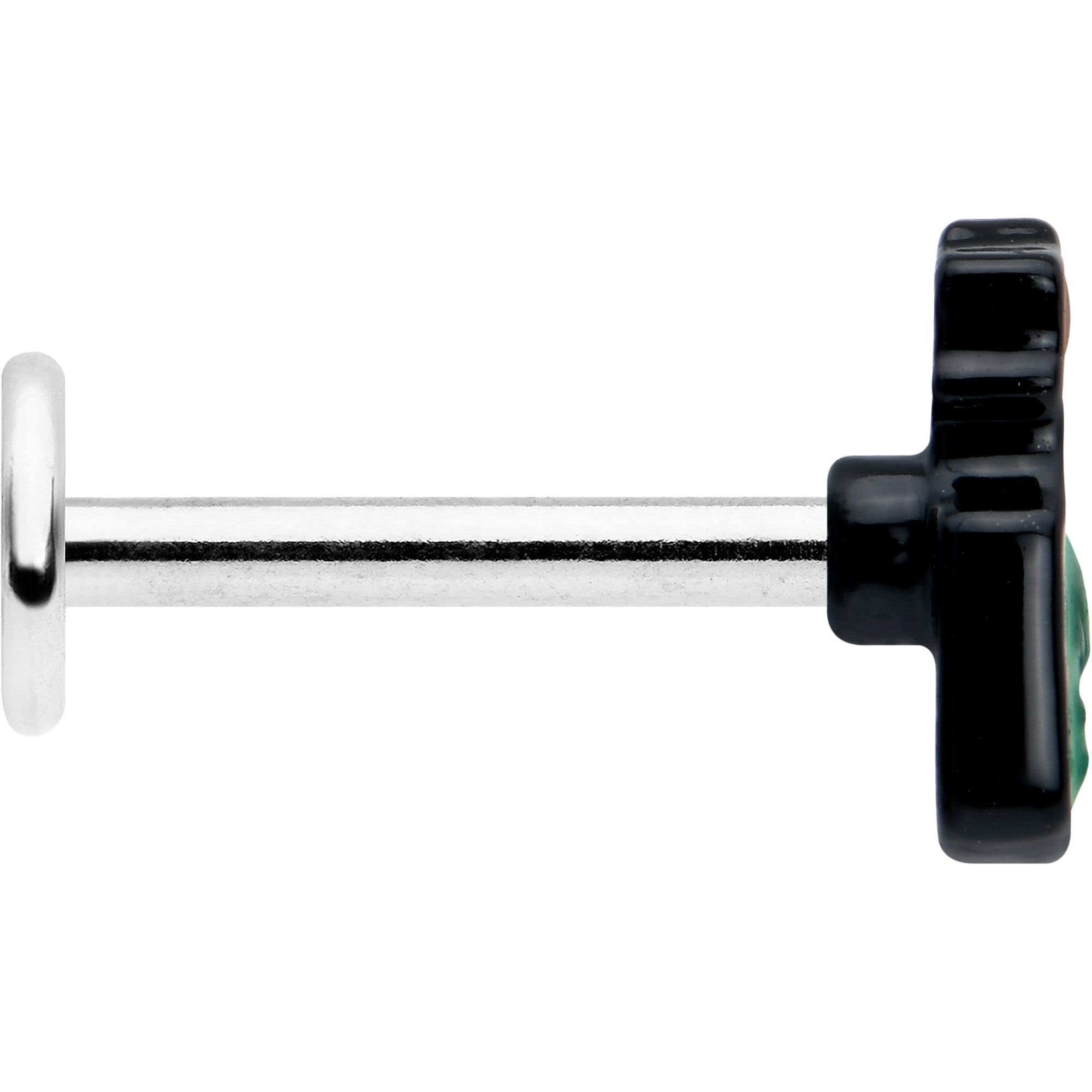 BodyCandy 16G 5/16 Poison Green Bottle Glow in the Dark Labret Monroe Tragus — lifestyle context