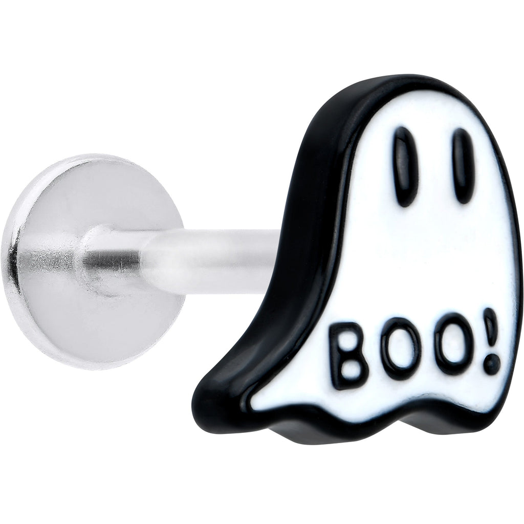 BodyCandy 16G 5/16 Halloween Ghost Glow in the Dark Labret Monroe Tragus — main product shot
