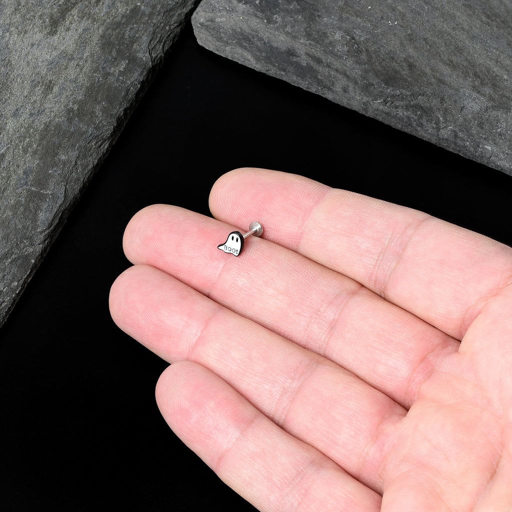 BodyCandy 16G 5/16 Halloween Ghost Glow in the Dark Labret Monroe Tragus — size reference