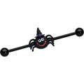 BodyCandy 14G Black Halloween Smiling Witch Spider Industrial Barbell 38mm — main product shot