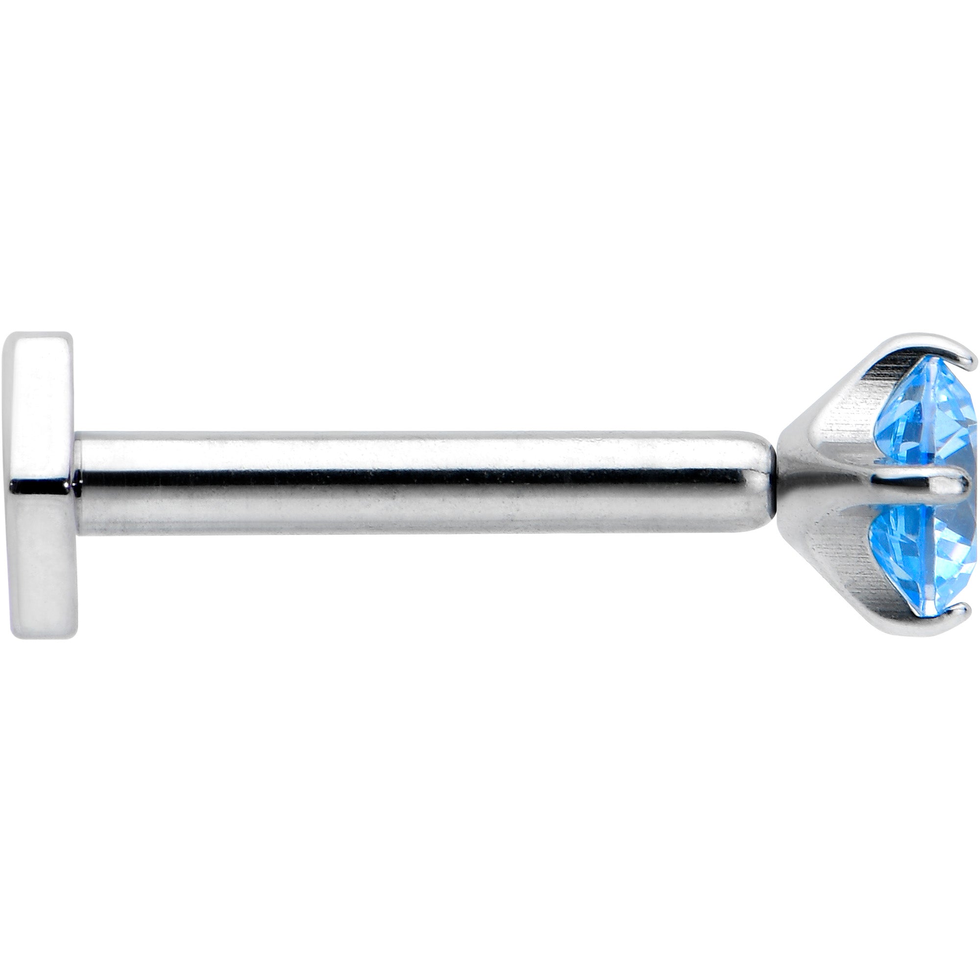 BodyCandy 16G 5/16 Blue CZ Gem ASTM F-136 Implant Grade Titanium Hex End Labret Tragus — lifestyle context