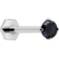 BodyCandy 16G 5/16 Black CZ Gem ASTM F-136 Implant Grade Titanium Hex End Labret Tragus — main product shot