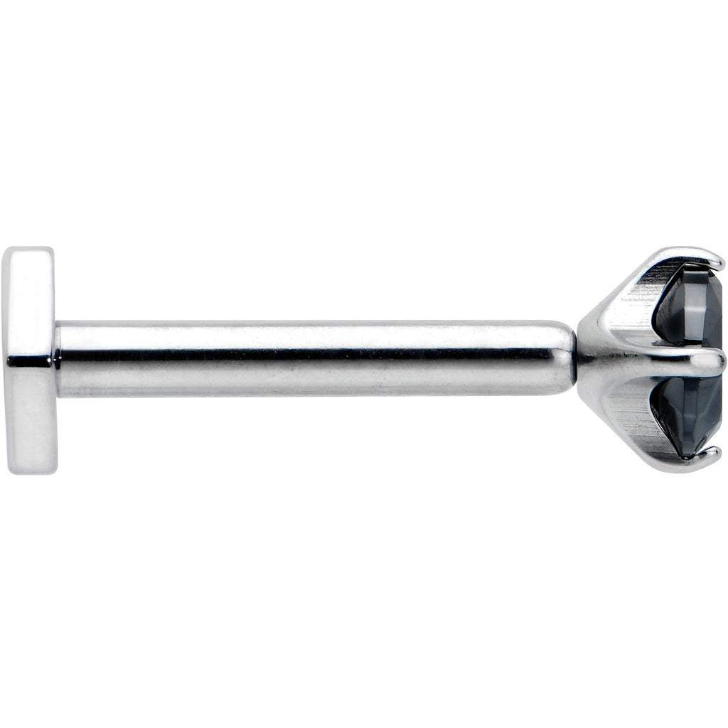 BodyCandy 16G 5/16 Black CZ Gem ASTM F-136 Implant Grade Titanium Hex End Labret Tragus — lifestyle context