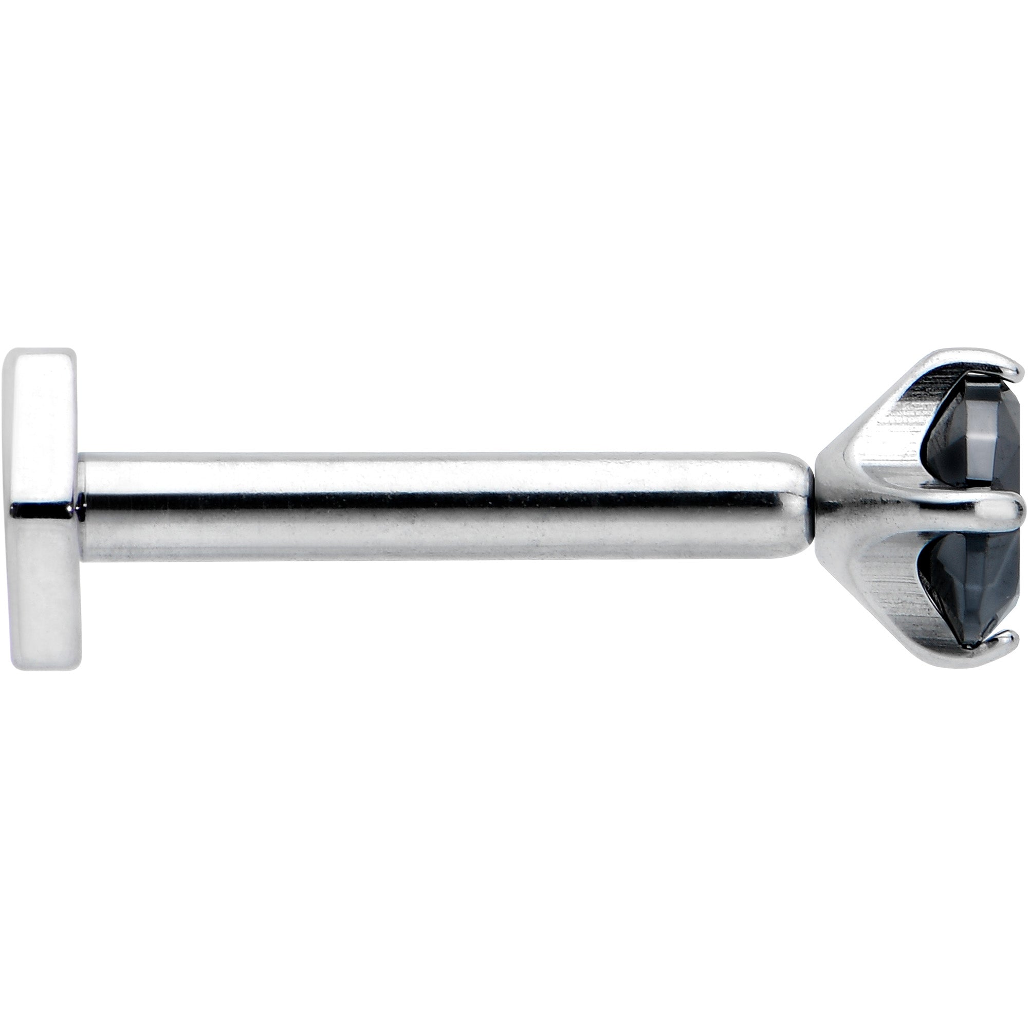 BodyCandy 16G 5/16 Black CZ Gem ASTM F-136 Implant Grade Titanium Hex End Labret Tragus — lifestyle context