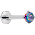 BodyCandy 16G 5/16 Vitrail CZ Gem ASTM F-136 Implant Grade Titanium Hex End Labret Tragus — main product shot