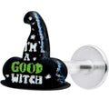 BodyCandy 16G 5/16 Good Witch Hat Glow in the Dark Labret Monroe Tragus — main product shot