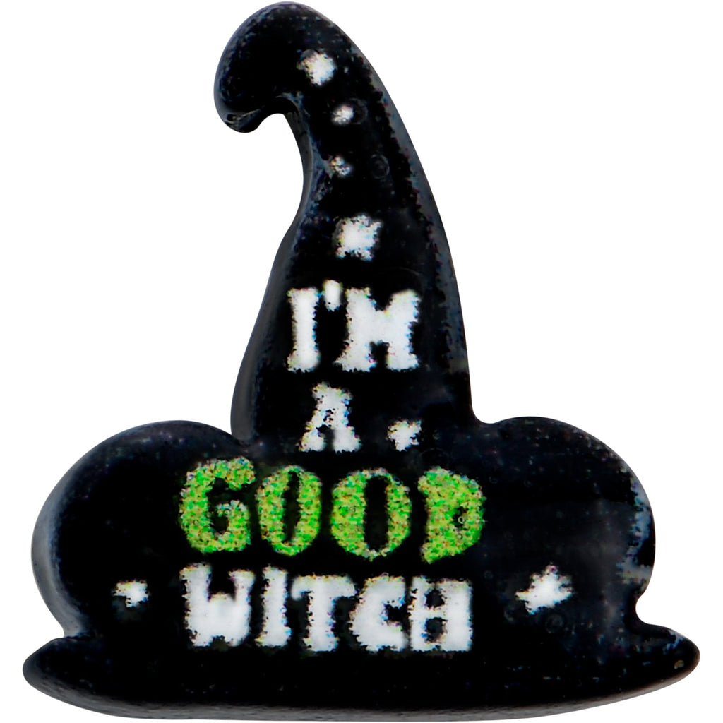 BodyCandy 16G 5/16 Good Witch Hat Glow in the Dark Labret Monroe Tragus — detail close-up