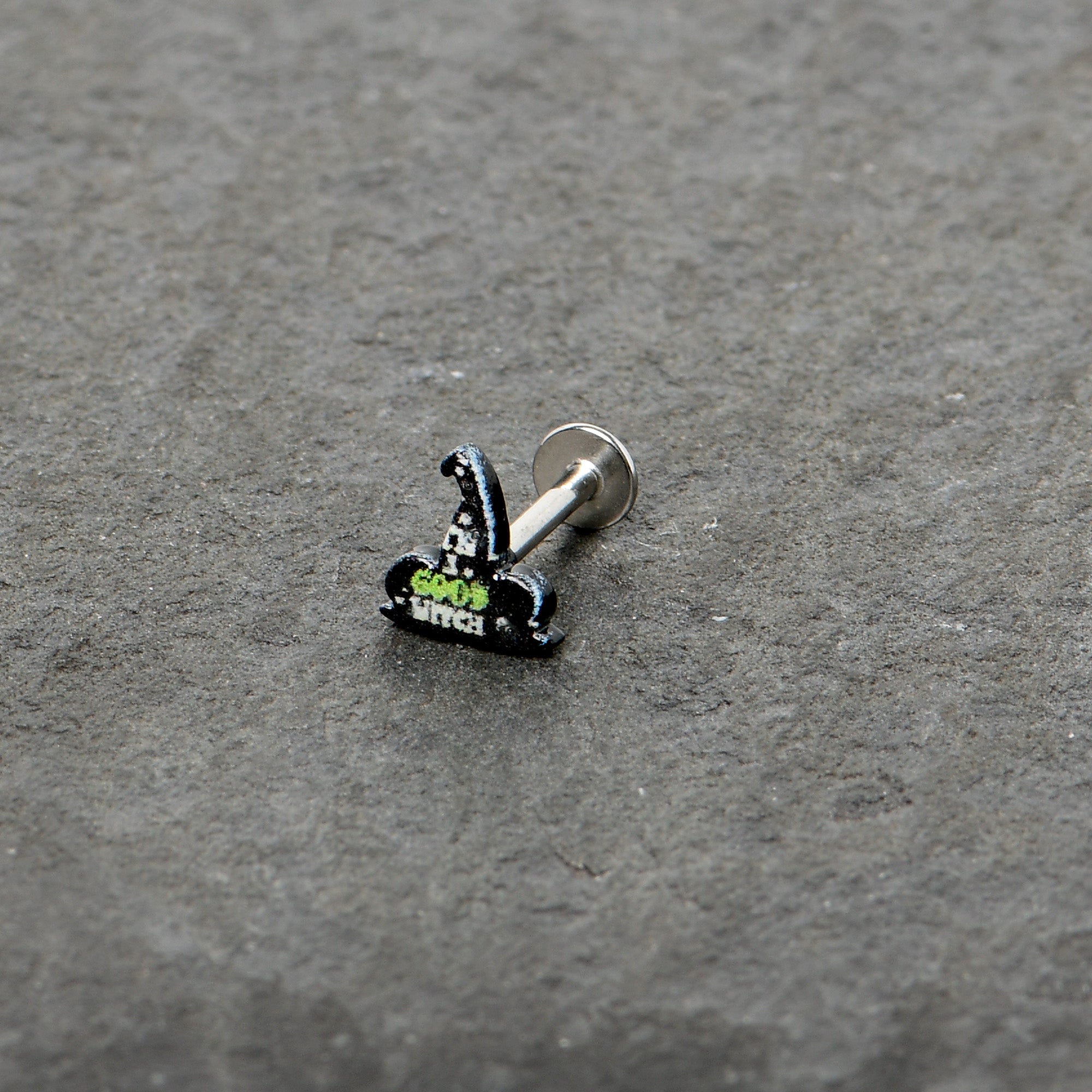 BodyCandy 16G 5/16 Good Witch Hat Glow in the Dark Labret Monroe Tragus — alternative angle