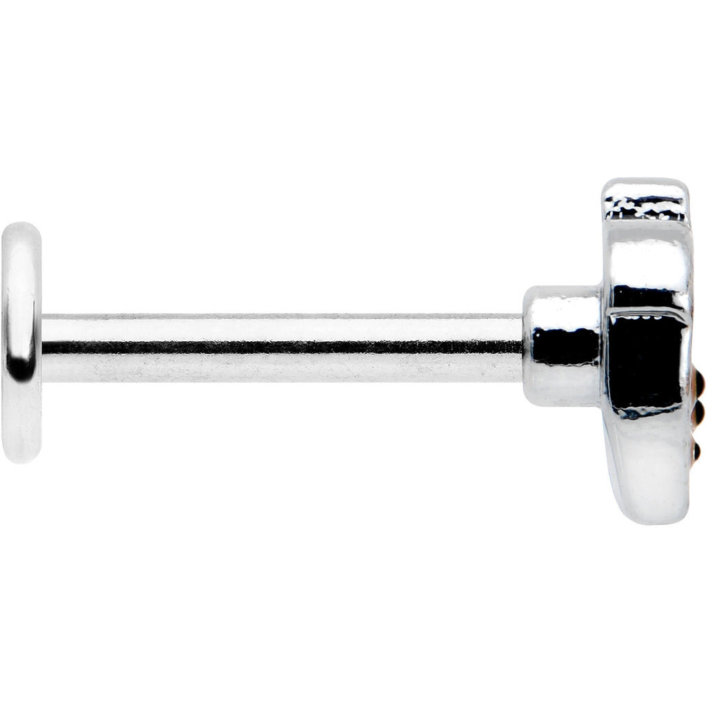 BodyCandy 16G 5/16 Acorn Face Brown Autumn Labret Monroe Tragus — lifestyle context