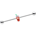 BodyCandy 14G Sweet Pumpkin Frappe Thanksgiving Industrial Barbell 38mm — main product shot