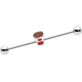 BodyCandy 14G Sweet Pumpkin Latte Thanksgiving Industrial Barbell 38mm — main product shot