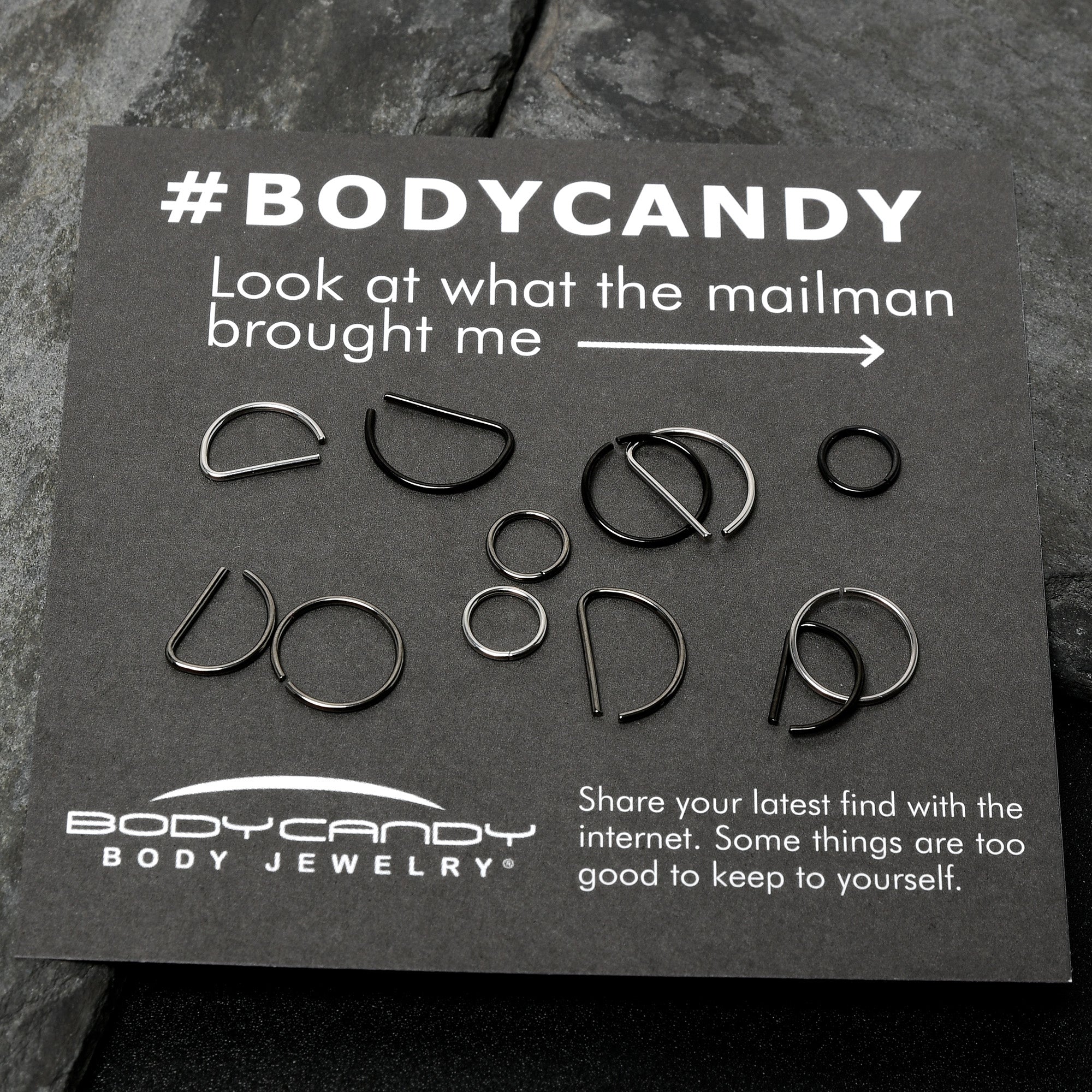 BodyCandy 20G 12 Pack ASTM F-136 Implant Grade Titanium Nose Hoop D Shaped Septum Ring and Cartilage Ear Hoop Earring Set — s