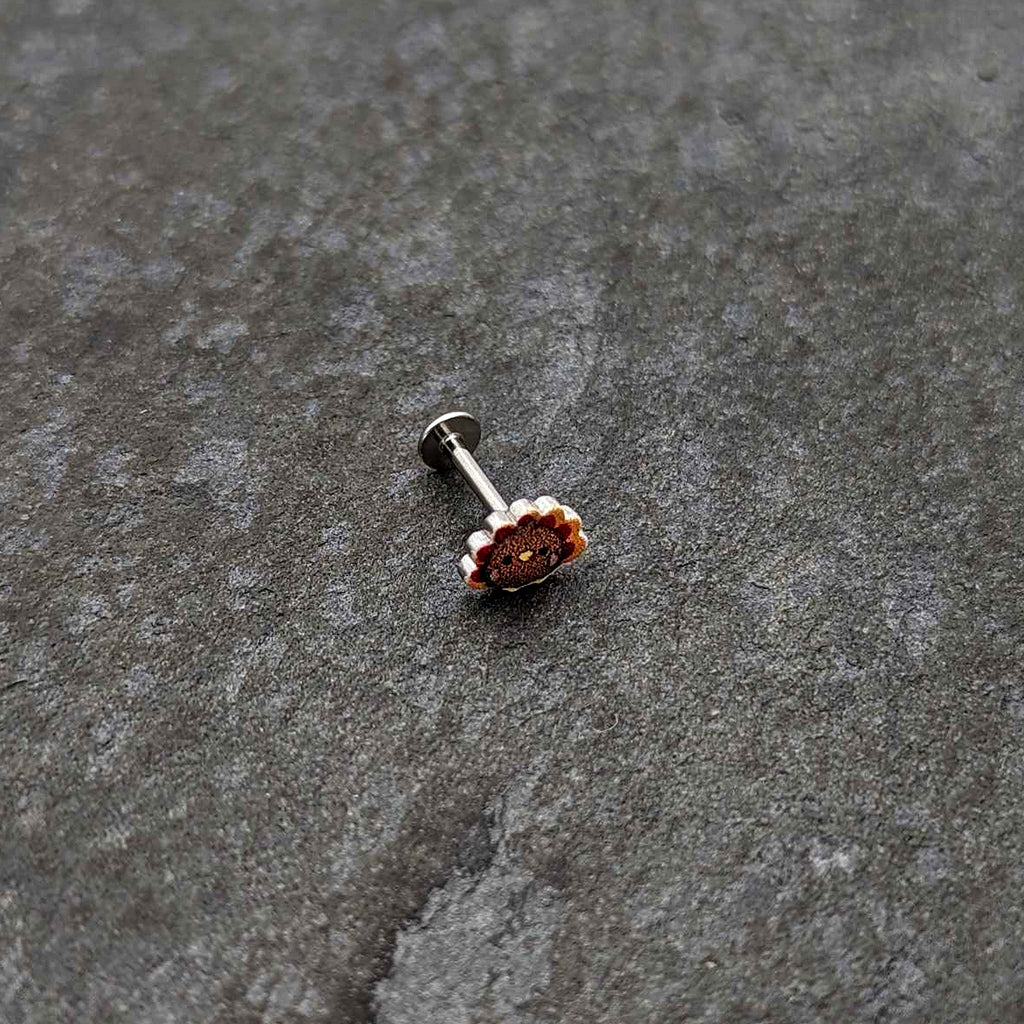 BodyCandy 16G 5/16 Sweet Tiny Turkey Thanksgiving Labret Monroe Tragus — back view