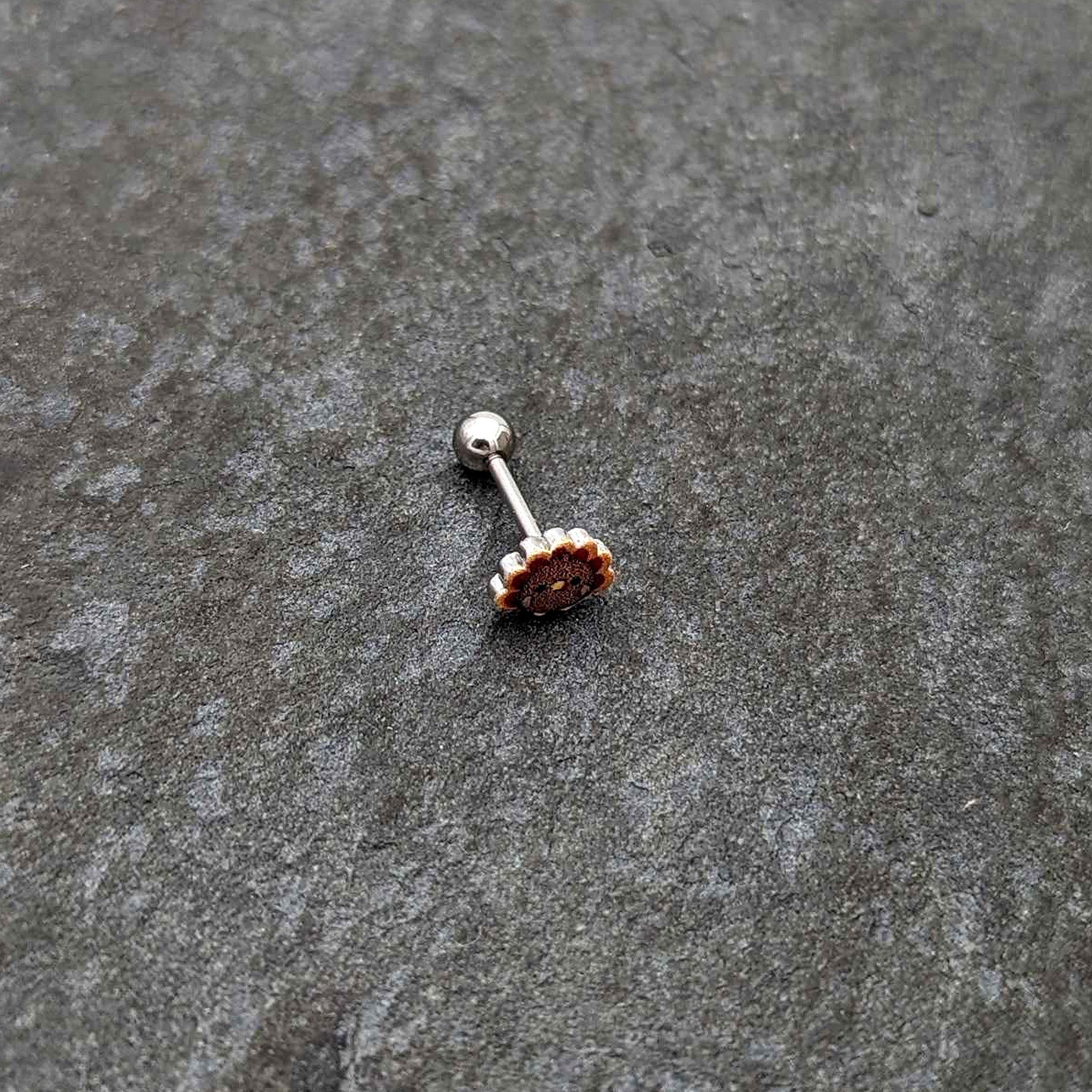 BodyCandy 16G 5/16 Sweet Tiny Turkey Thanksgiving Cartilage Tragus Earring — back view