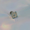 BodyCandy 16G 1/4 Lacy Rhombus Blue Cartilage Labret — main product shot
