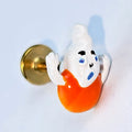 BodyCandy 16G 1/4 Gold Tone Pumpkin Haunter Ghost Labret — main product shot