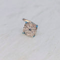 BodyCandy 20G 7mm Lacy Rhombus Blue L-Shape Nose Ring — main product shot