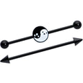 BodyCandy 14G Black Ghost Yin Yang Industrial Barbell Set of 2 — main product shot