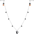 BodyCandy 14G 9/16 Pumpkin Black Cat Moon Bats Dangle Halloween Nipple Chain — main product shot