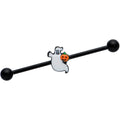 BodyCandy 14G Black Halloween Pumpkin Ghost Industrial Barbell 38mm — main product shot