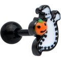 BodyCandy 16G 1/4 Black Halloween Pumpkin Ghost Cartilage Tragus Earring — main product shot